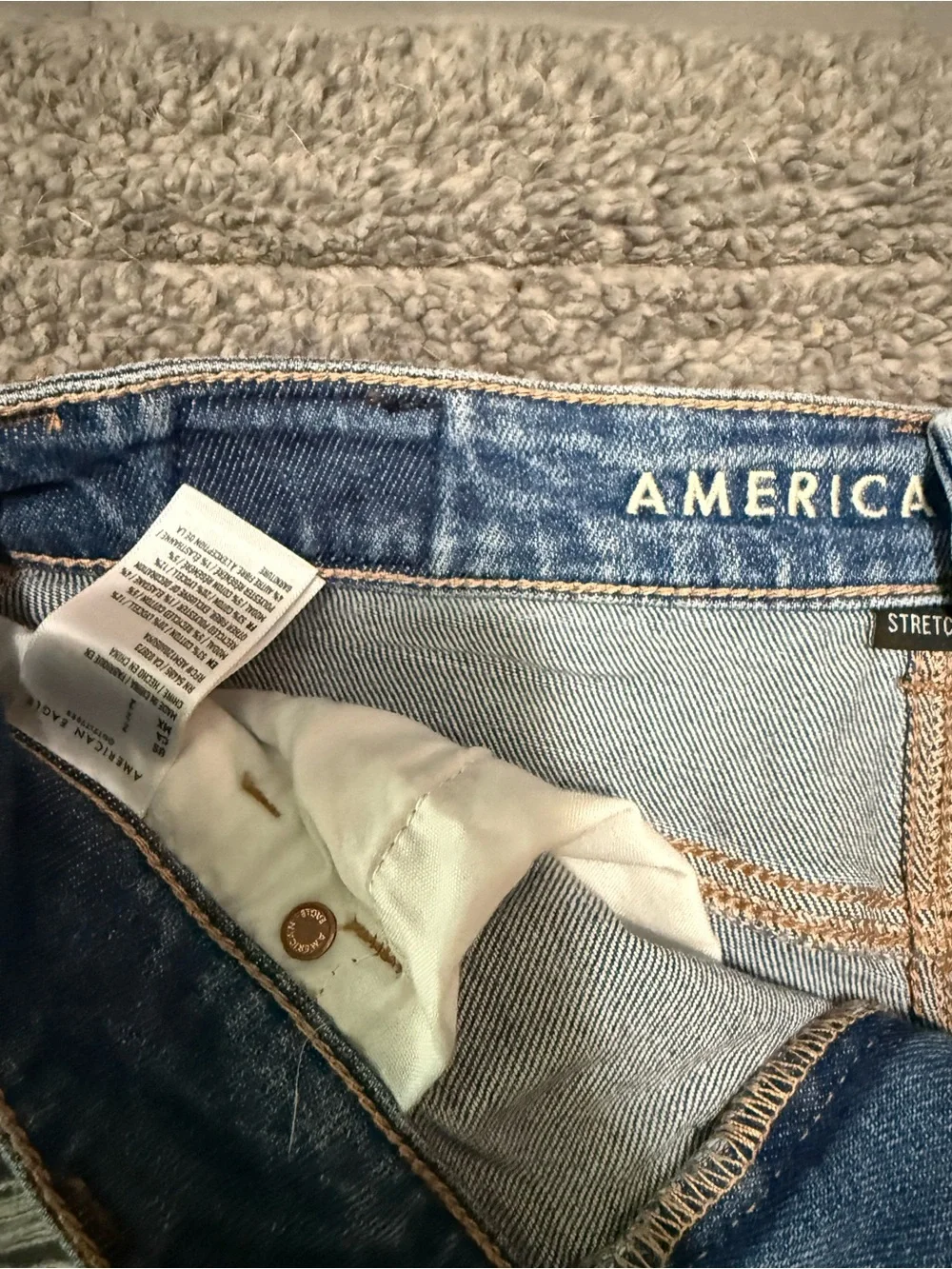American Eagle Outfitters Distressed Denim Jean Shorts - Blue